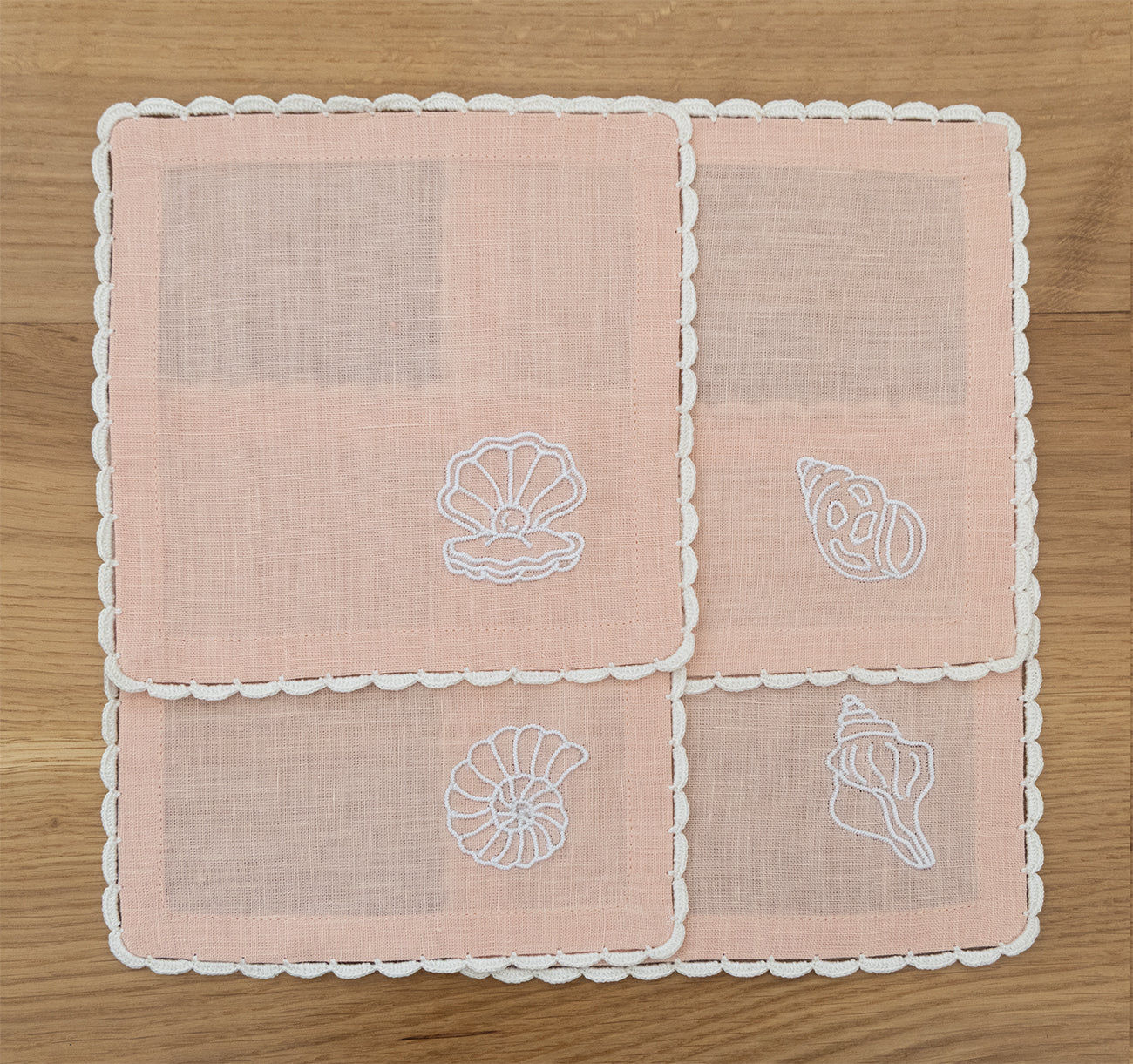 Seashell Glow - Cocktail Napkins (Set of 4)