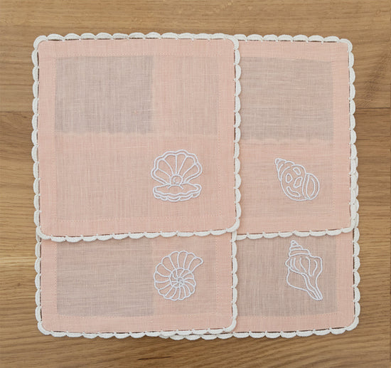 Seashell Glow - Cocktail Napkins (Set of 4)