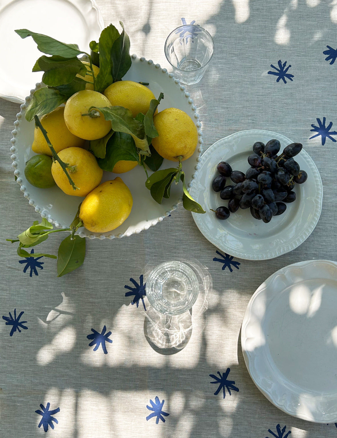 Stars & Squiggles Linen Tablecloth