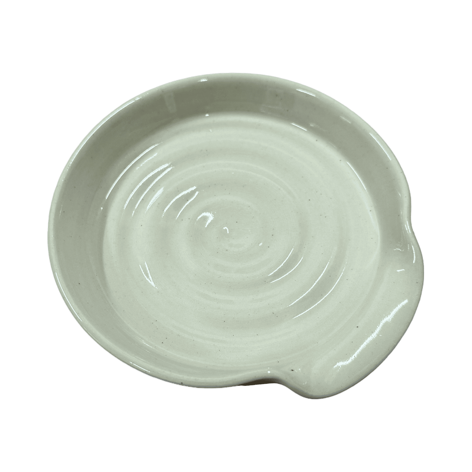 Glossy Cream Spoon Rest