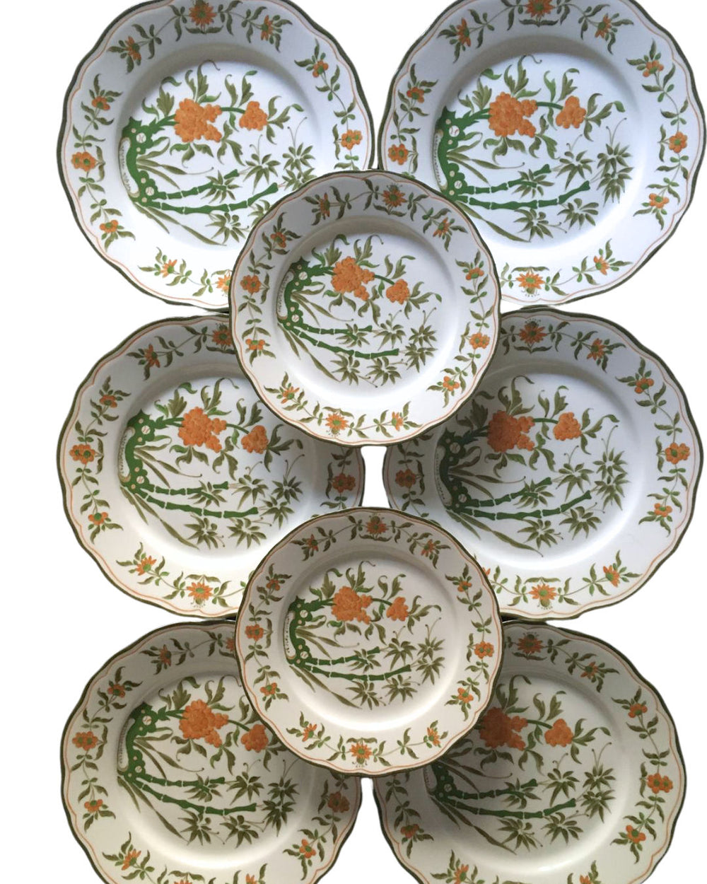 Sveva's Home Porcelain Floral Dining Plates Big and Small Set of 4