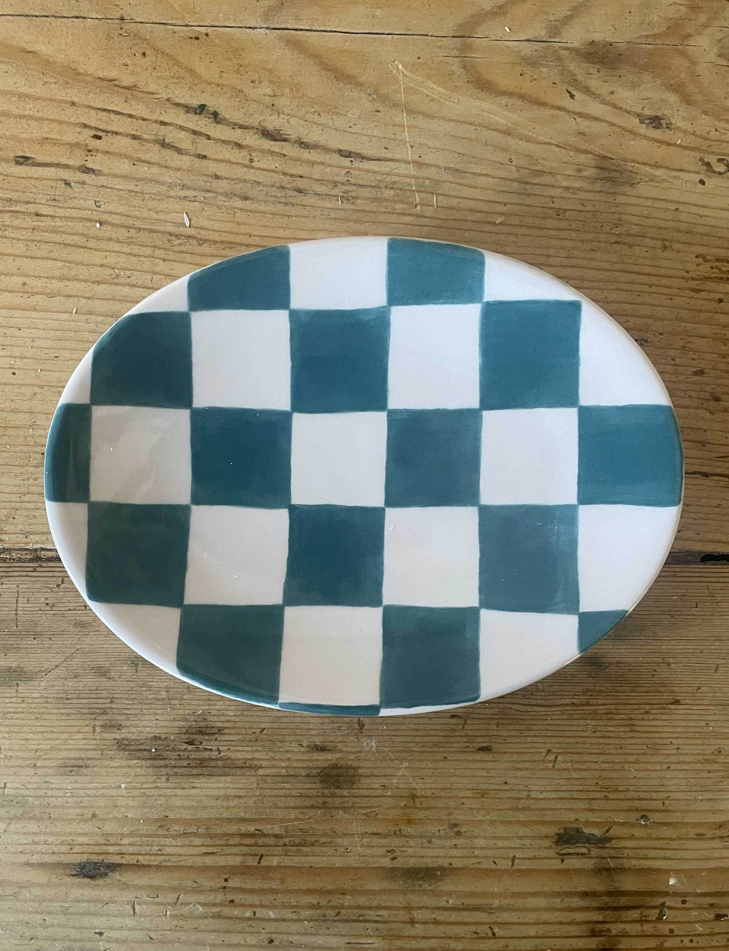 Checkmate Soap Dish, Turquoise