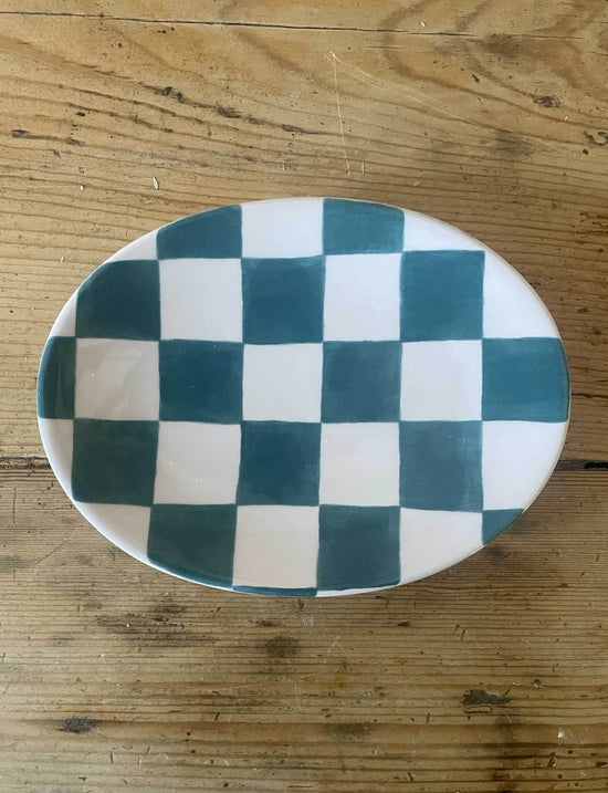 Checkmate Soap Dish, Turquoise