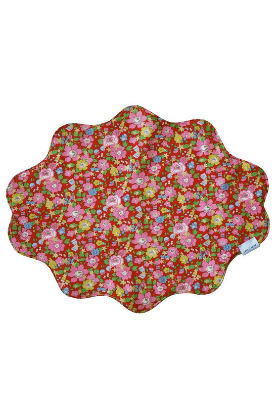 Reversible Wavy Placemat made with Liberty Fabric BETSY STAR & CAPEL PISTACHIO