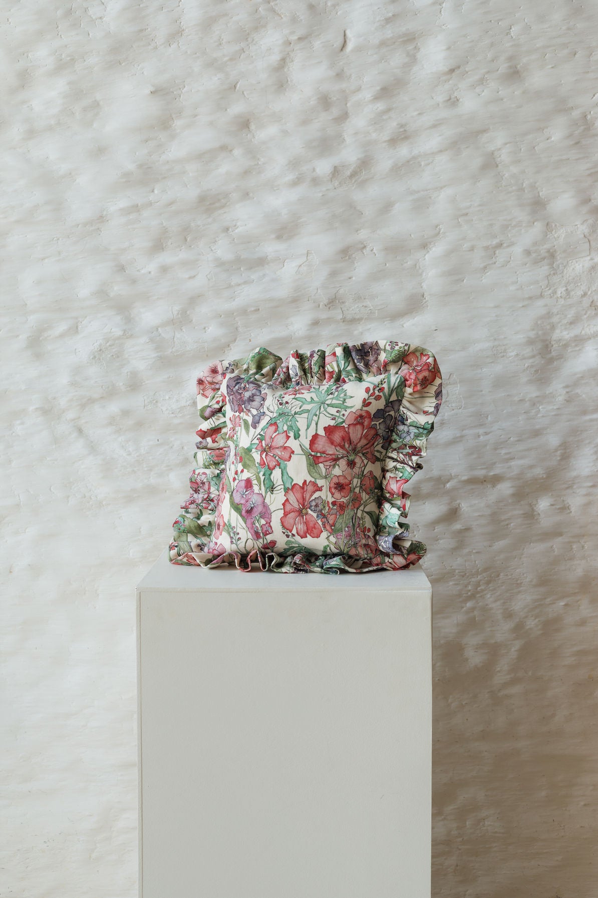 Square English Cutting Garden Medley Frill Cushion