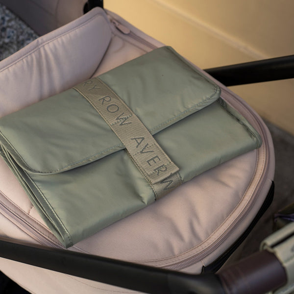 Recycled Nylon Travel Baby Changing Mat - Olive