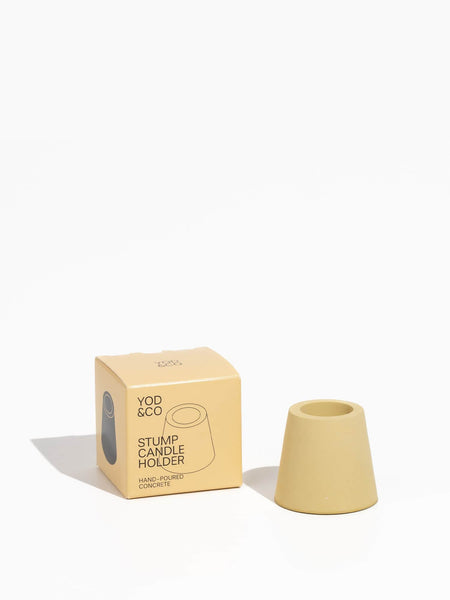 Stump Candle Holder - Mustard