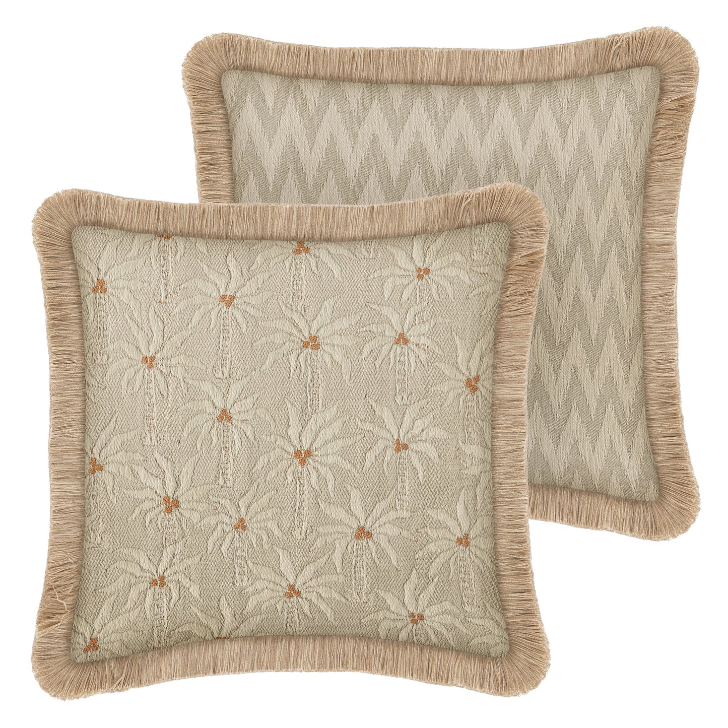 Double Sided Cushion Laura Sand & Ecru x Rosita Sand & Ecru