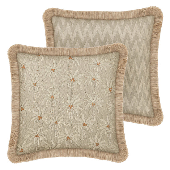 Double Sided Cushion Laura Sand & Ecru x Rosita Sand & Ecru