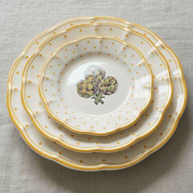 Plumetis Plate Carciofo Yellow - 25cm