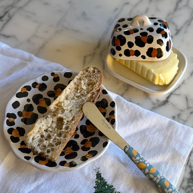 Mini Leopard Butter Dish