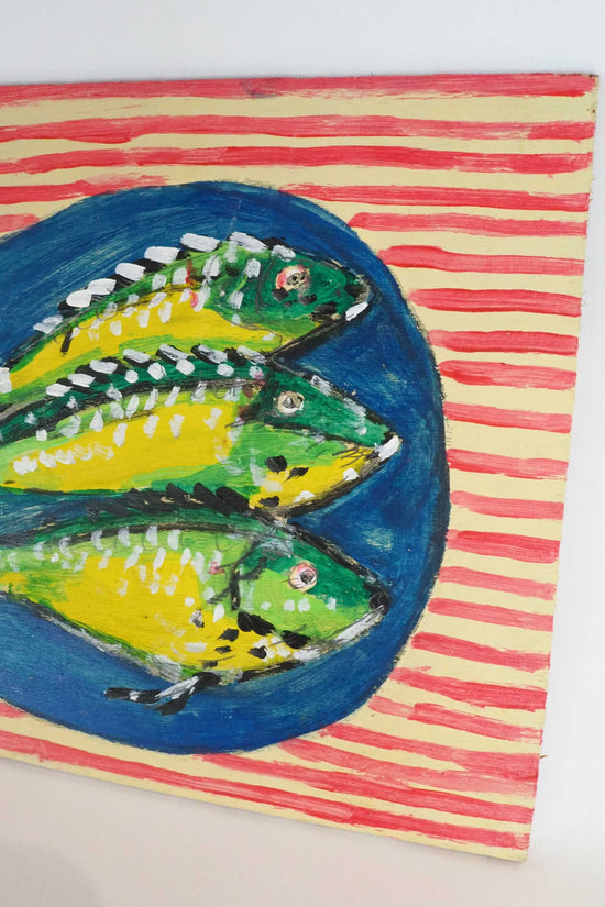 Oil on Board Fish Painting