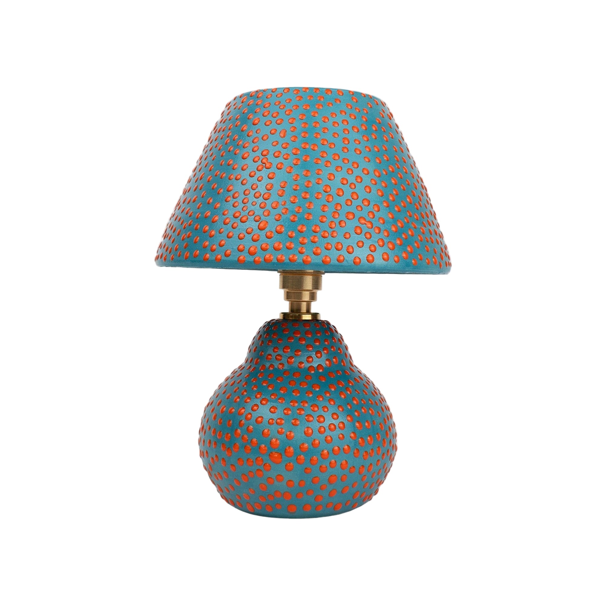 'Dots' Table Lamp - Turquoise & Orange