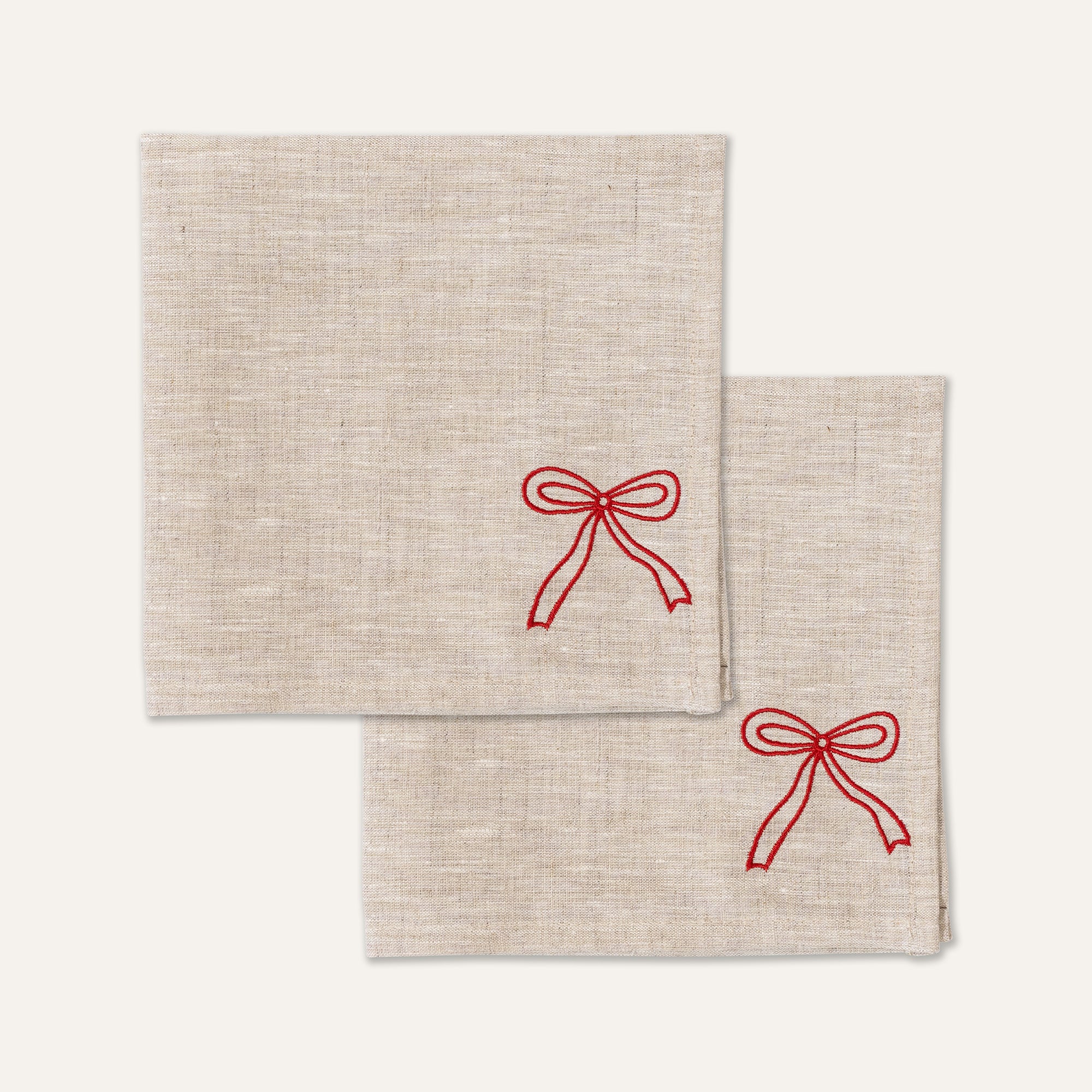 Bow Linen Napkins - Set of 2