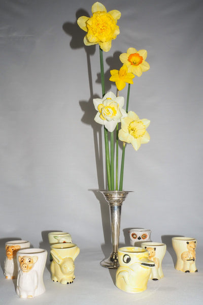 Pair of Vintage Sooty Egg Cups