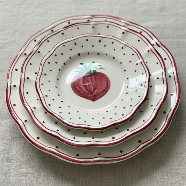 Plumetis Plate Tomato Red - 16cm