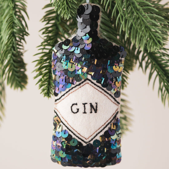 Dark Gin Sequin Hanging Ornament