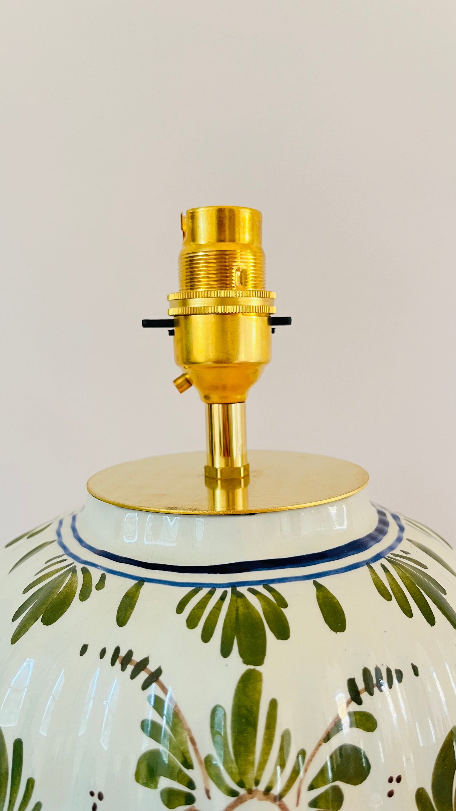 Antique Delft Polychrome Lamp