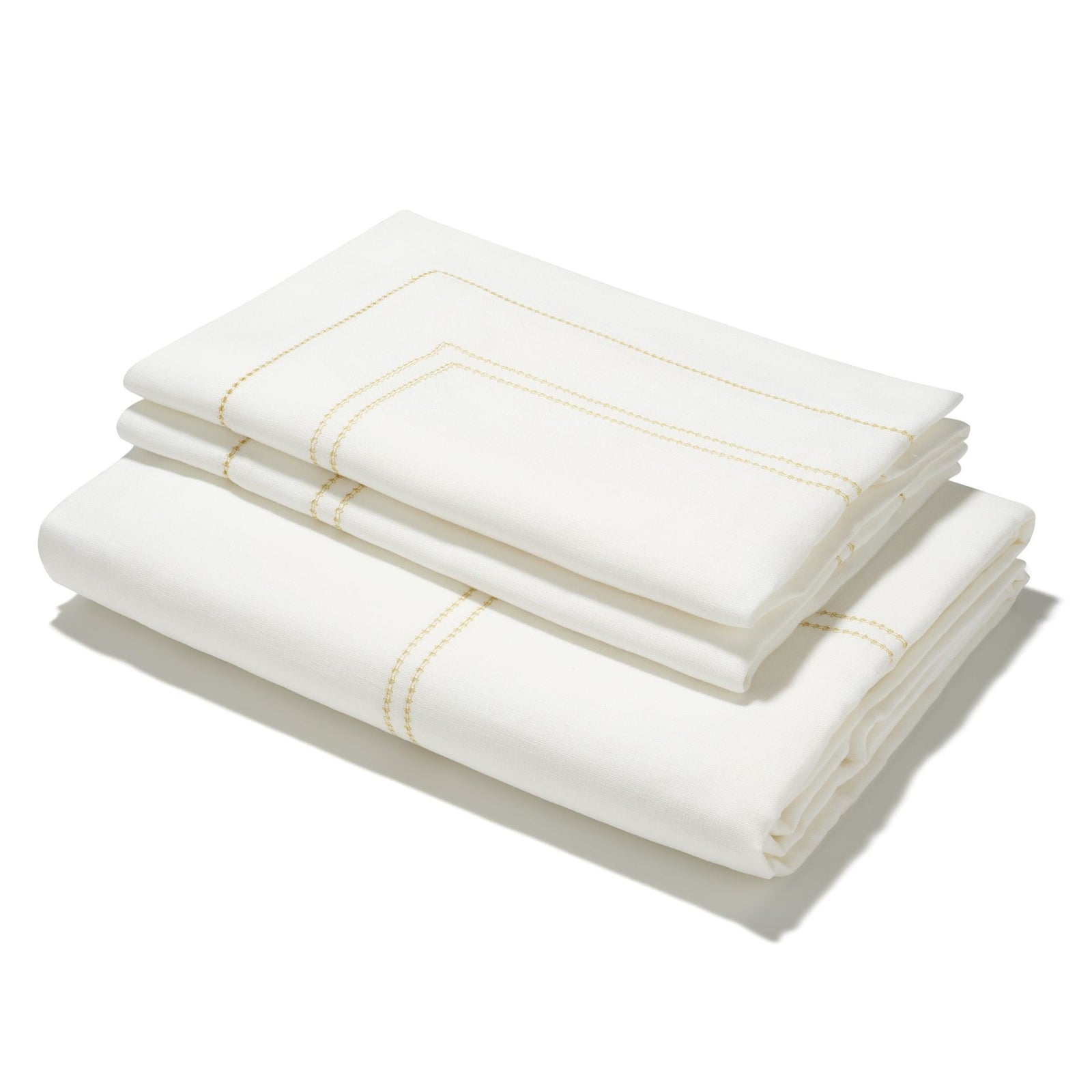 Bed Linen Set Hemstitch Ochre