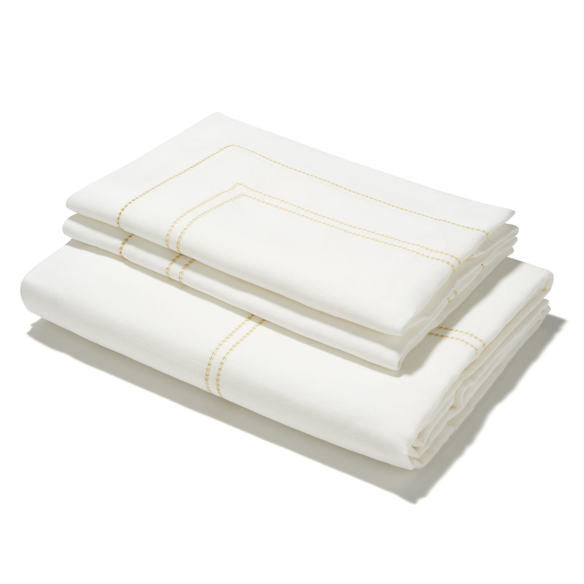 Bed Linen Set Hemstitch Ochre