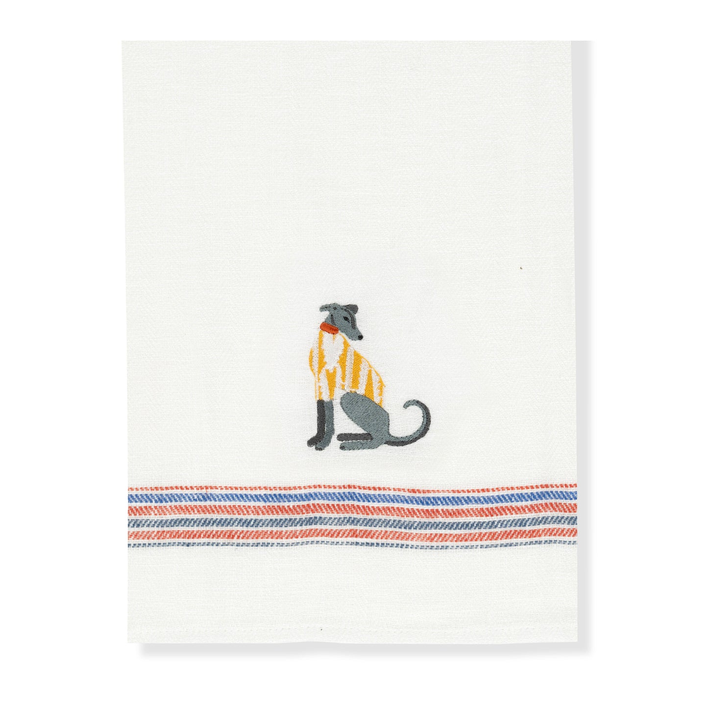 Kitchen Towel with Lurcher Embroidery