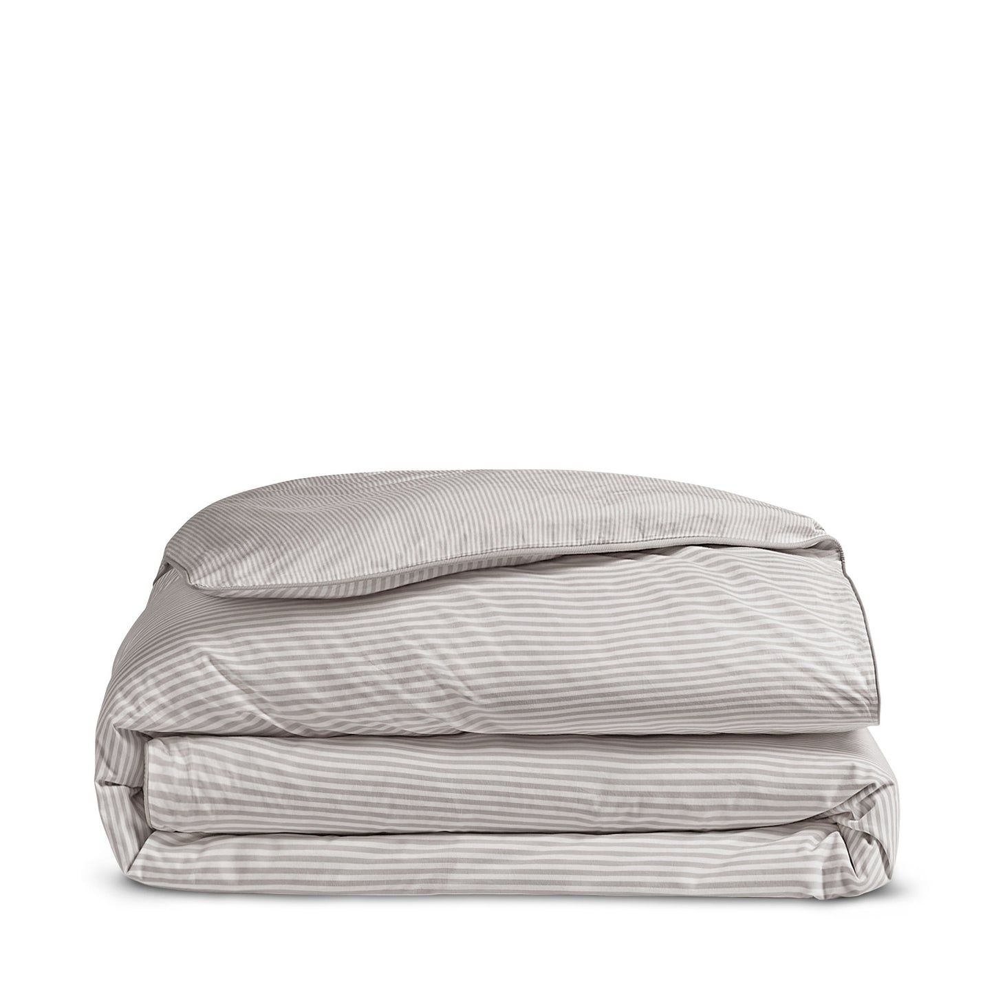 Luxury Organic Cotton Dove Grey Striped Duvet Cover