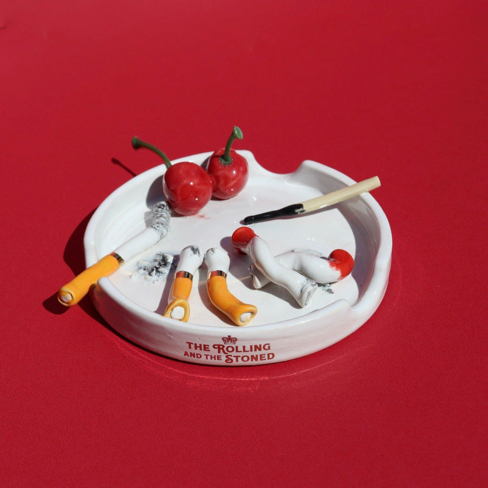 Cherry Stain Cigarettes Ashtray