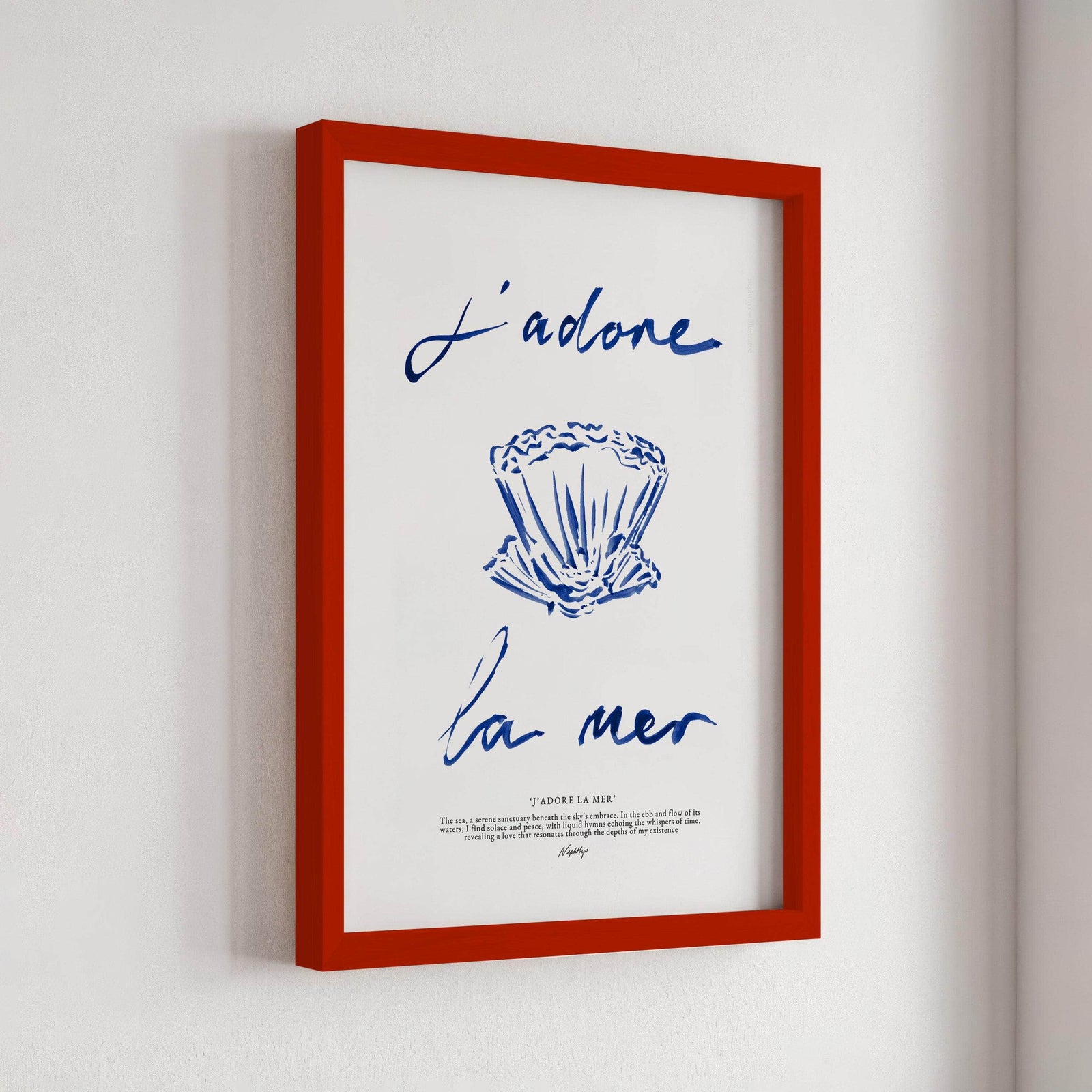 J'adore La Mer Print (Brushstroke)