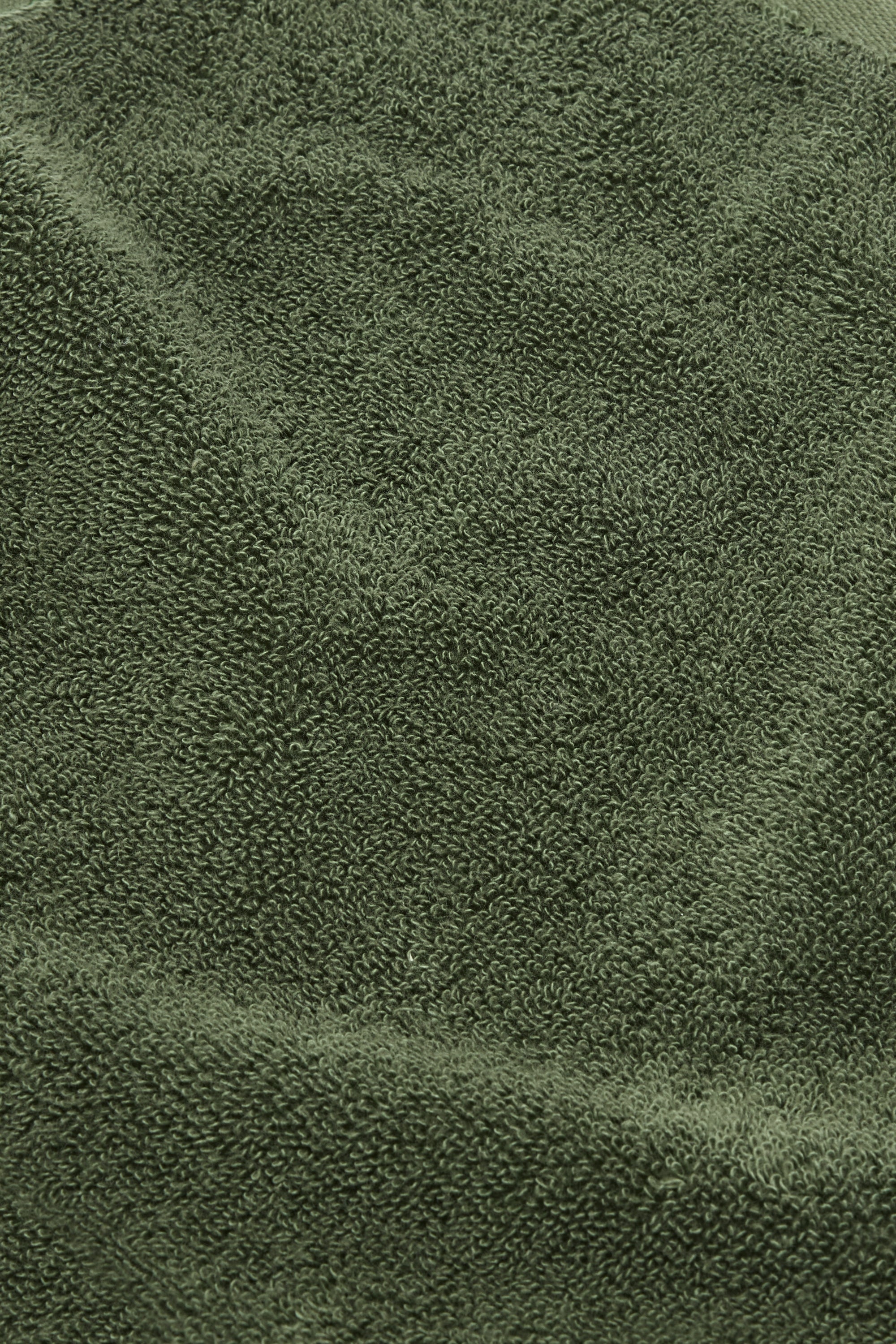 Organic Cotton Face Towel - Forest Green