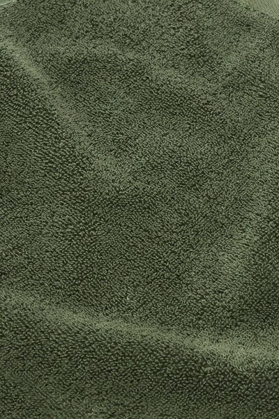 Organic Cotton Face Towel - Forest Green