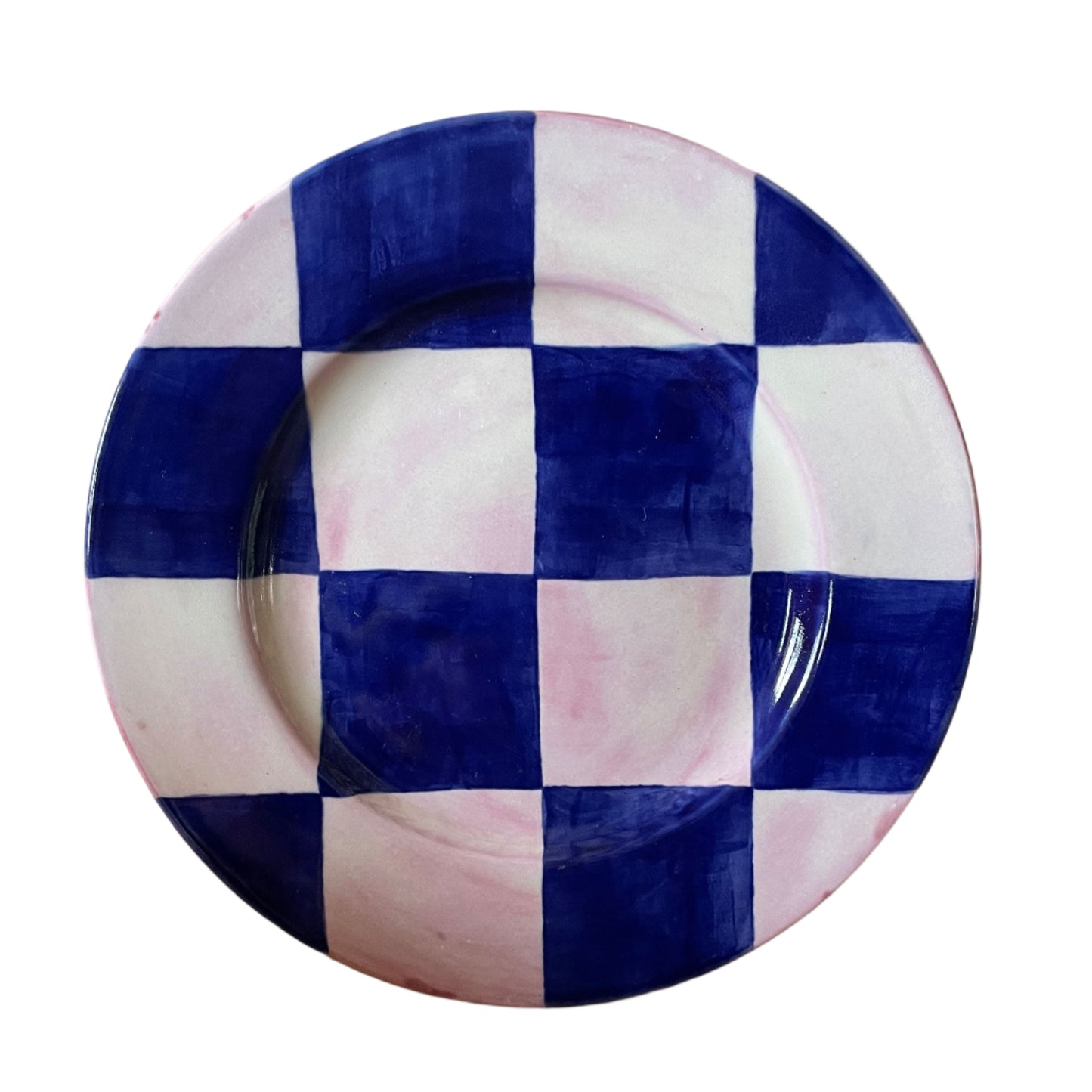 Big Checkmate Plate, Lilac & Blue