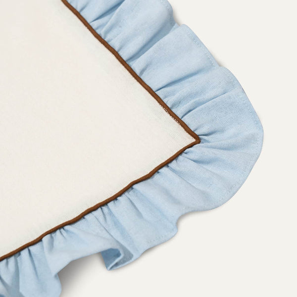 Placemats Set (2), Ruffle, Blue