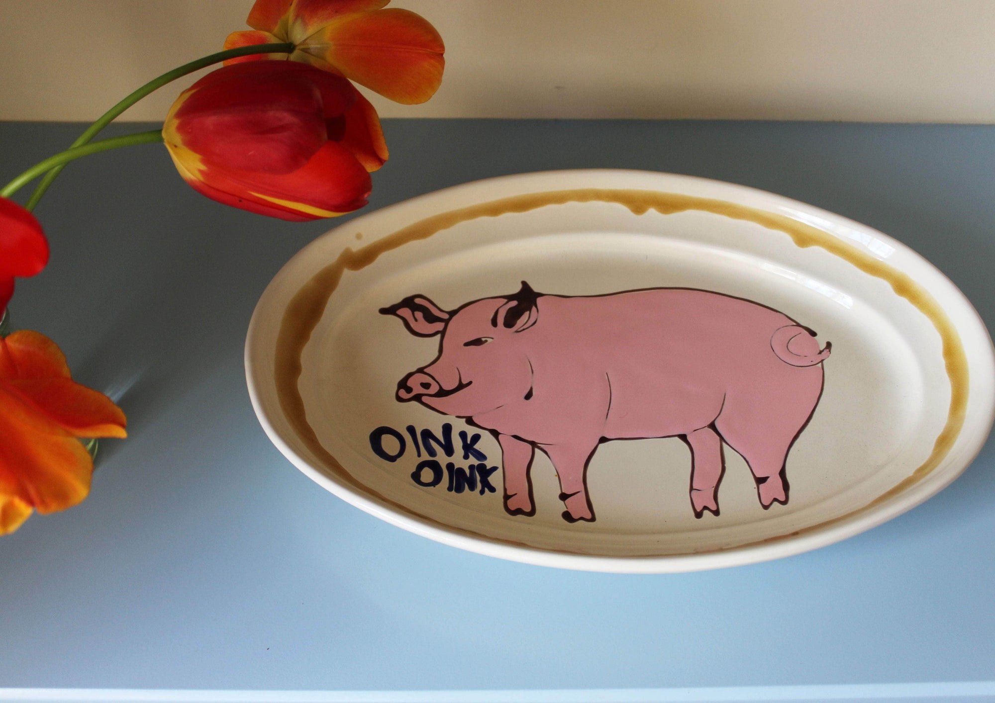 Pig Oval Platter