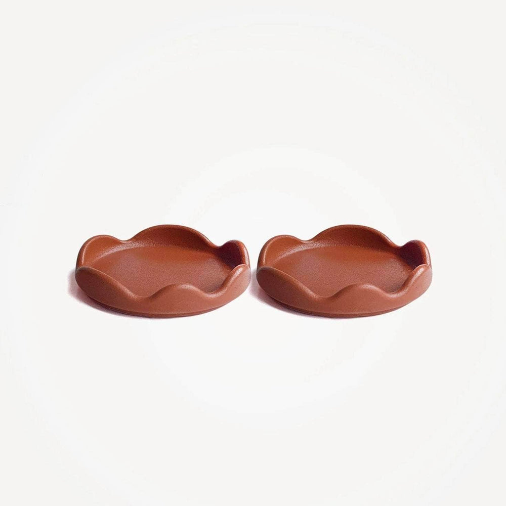 Set of 2 Coasters - Burnt Ochre