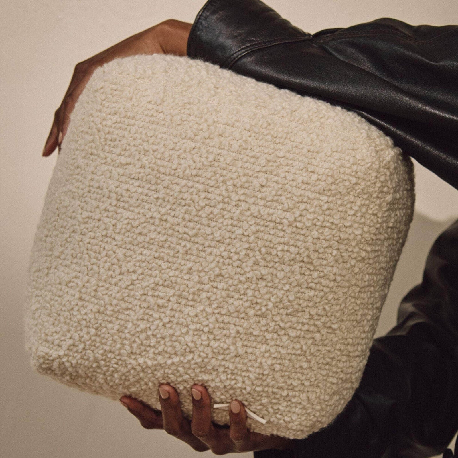 Le Cube - Wool Bouclé Cushion Egg White