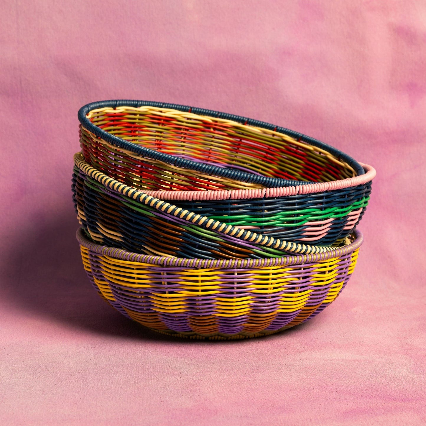 Woven Bowl | Red & Olive