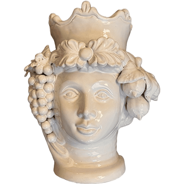 Large Sicilian Women's Frutta Vase White