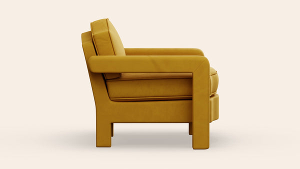 Elio Armchair, Turmeric Velvet