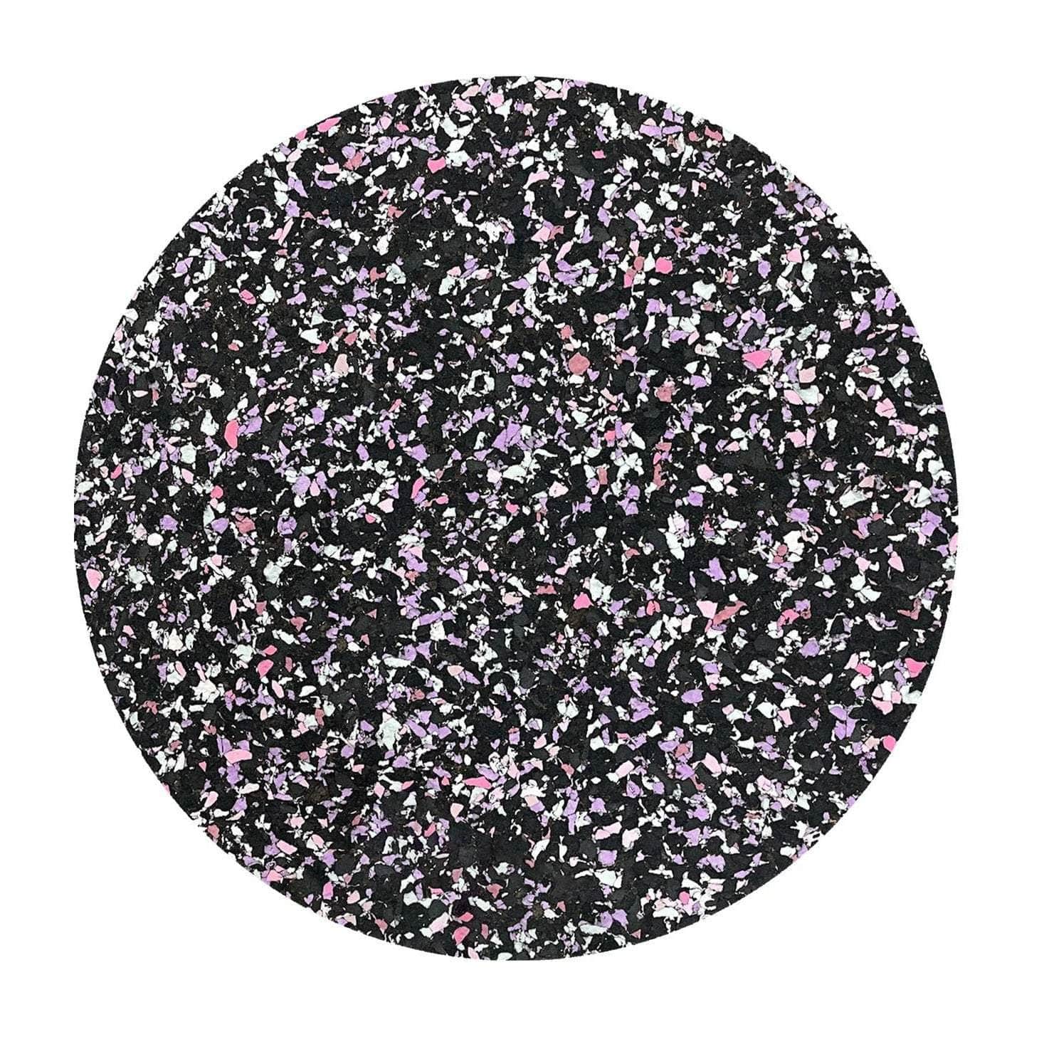 Black/Purple Round Speckled Cork Placemat