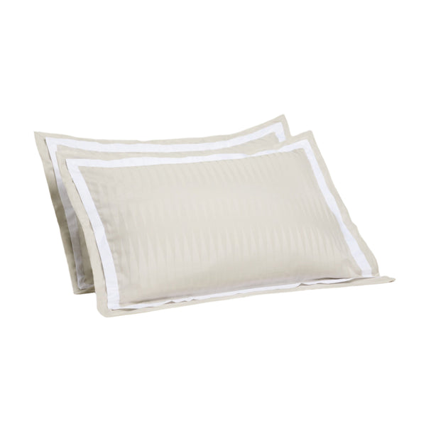 Jacquard Organic Cotton Pillowcases - Sterling Silver