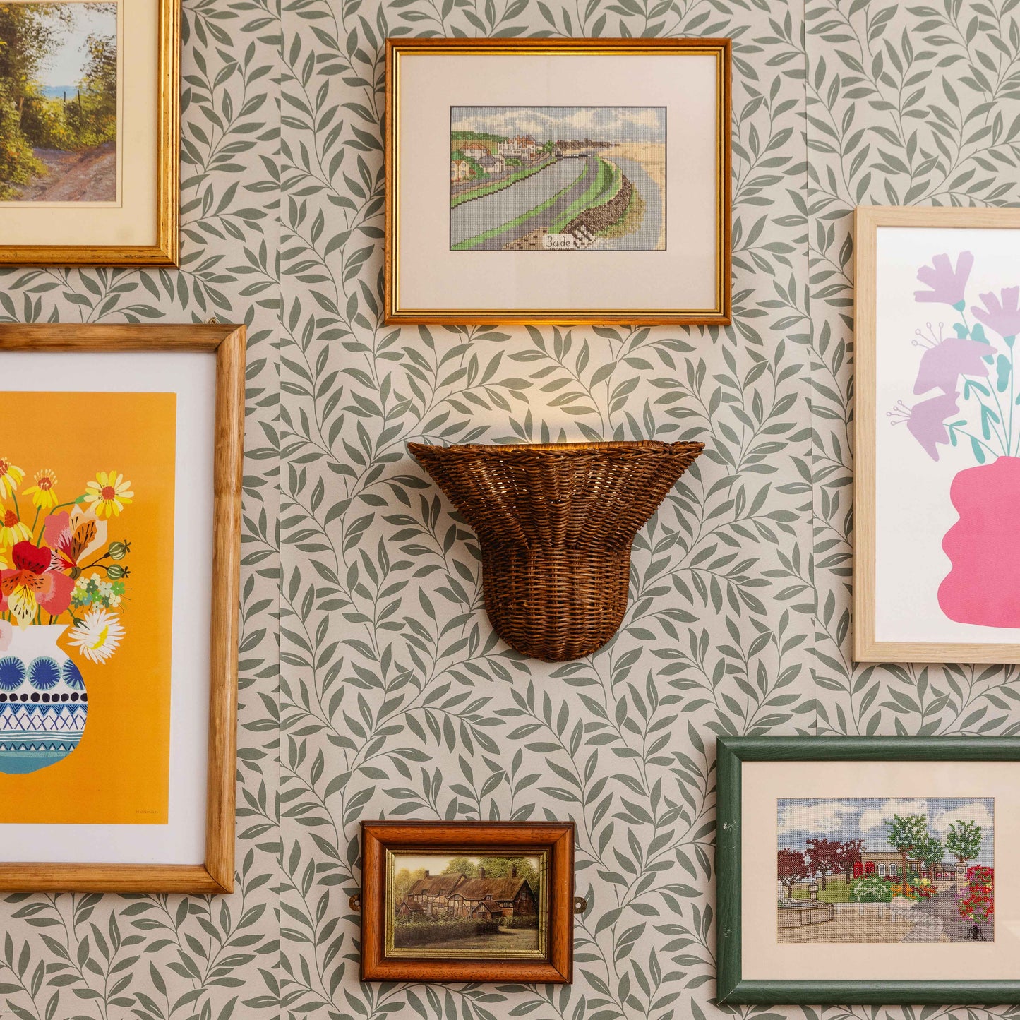 Luna Wall Light Shade, Small Teak