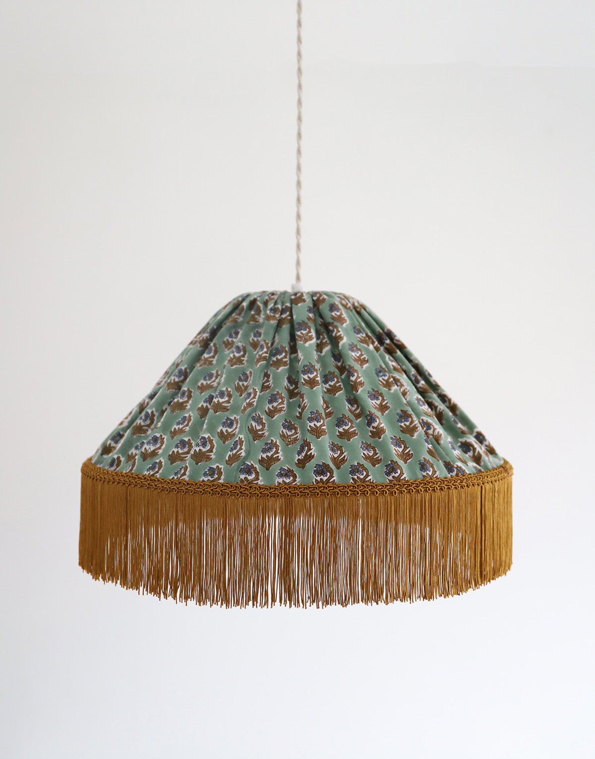 Conical Pendant Light Bella Printed “Bohemian Flora”