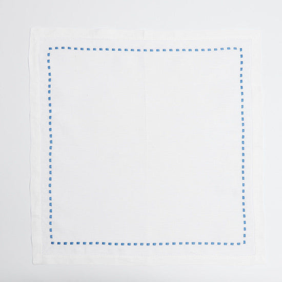 Blue Dash Linen Napkins (set of 4)