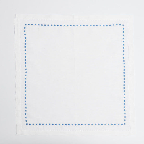 Blue Dash Linen Napkins (set of 4)
