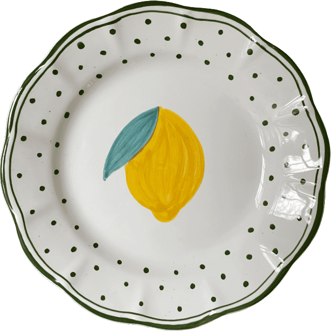 Plumetis Plate Lemon Green - 20cm