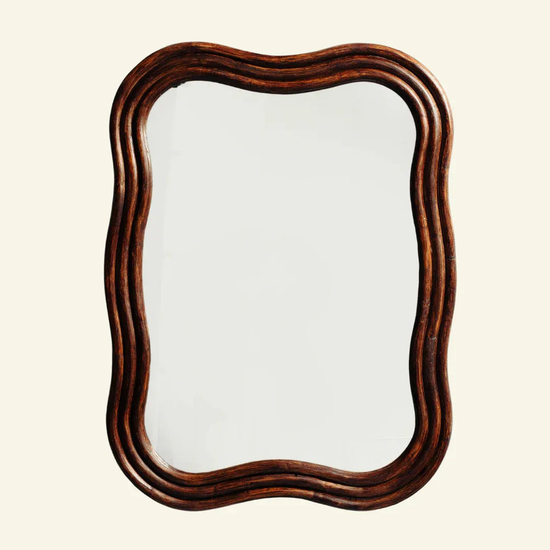 Wave Rattan Mirror (Large)
