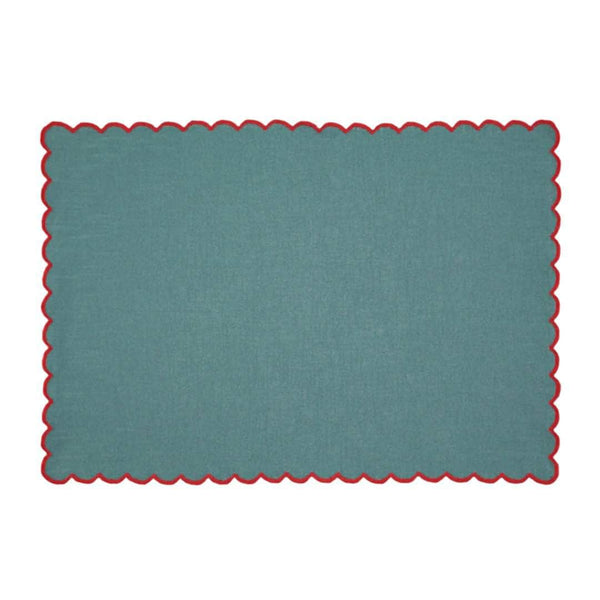 Aurora Placemat, Blue with Red