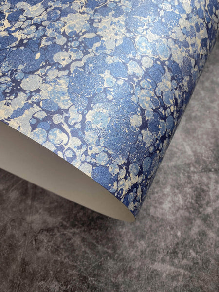 Marbled Wallpaper - 'Ditzy' Col: Blue Daze - Mica Coated Non-Woven