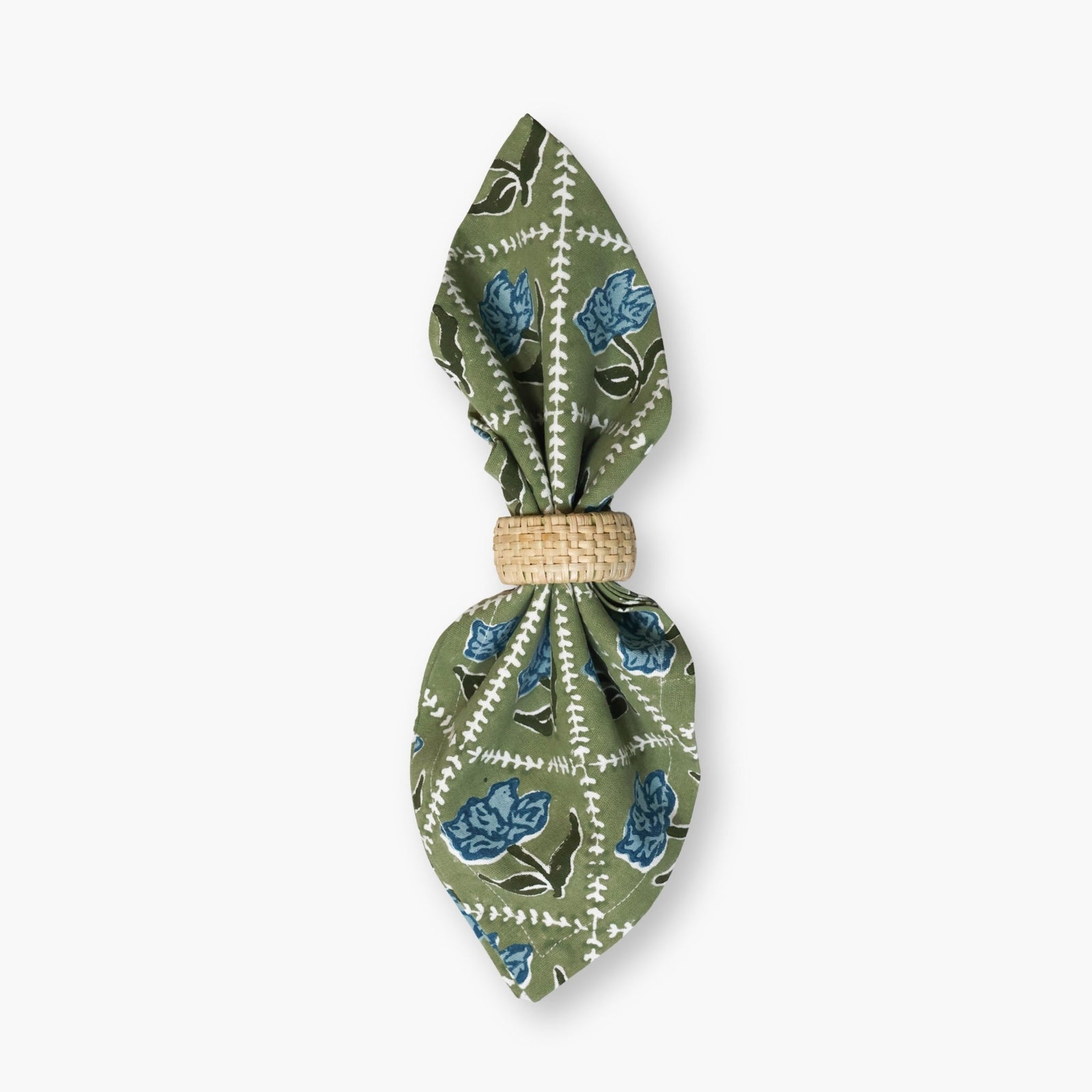 Noor Table Napkin - Olive & Blue Set of 2