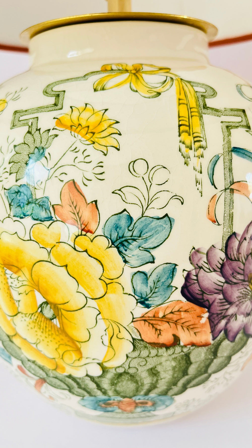 Antique Mason’s Flower Lamp